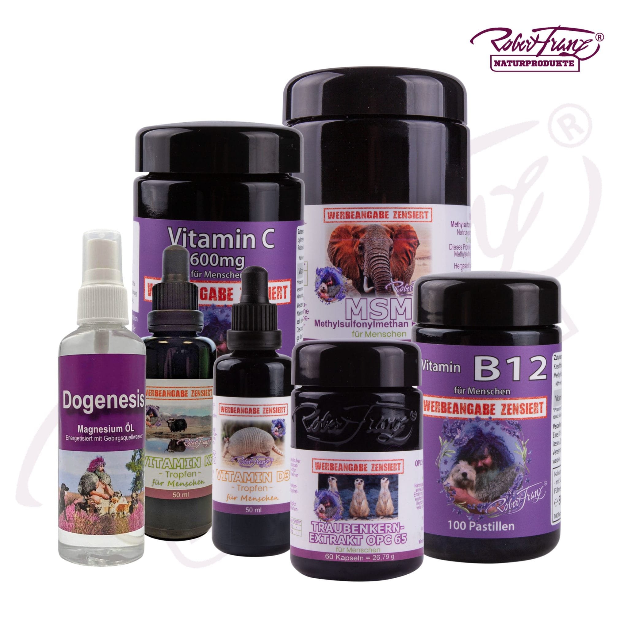 Kombipaket OPC Kapseln, Vitamin D3 Tropfen, Vitamin K2 Tropfen Robert