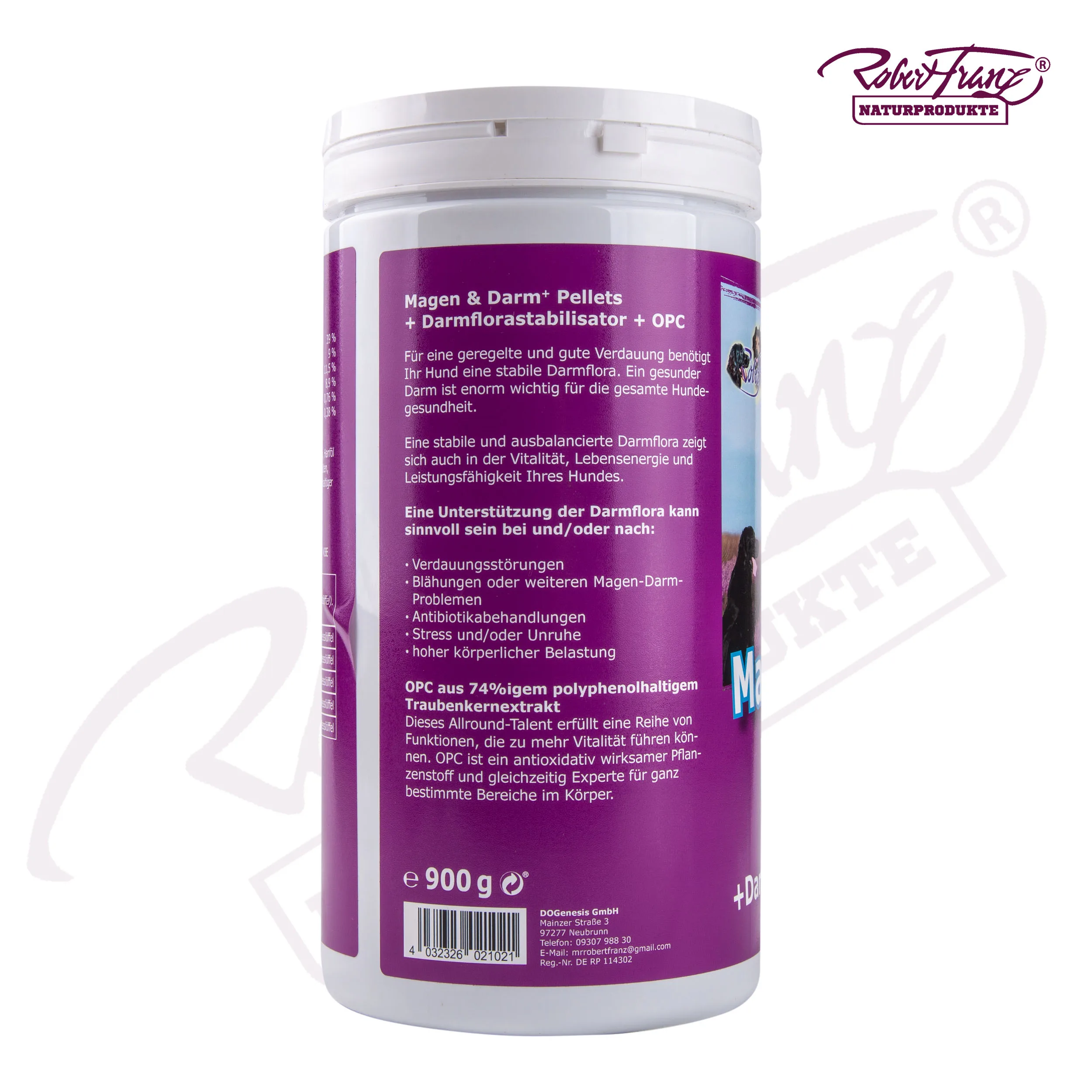 Magen & Darm Pellets + Darmflorastabilisator+OPC  "explizit für Hunde" 900g – Bild 3